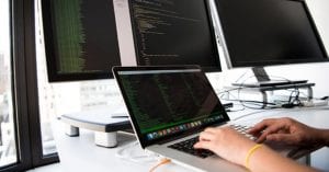 Using laptop